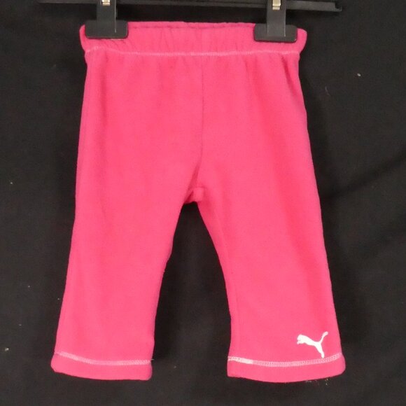 PUMA - Sport Lifestyle | 3-6 months | Pink Fleece Bottoms | Stitched Puma Logo - Picture 1 of 14